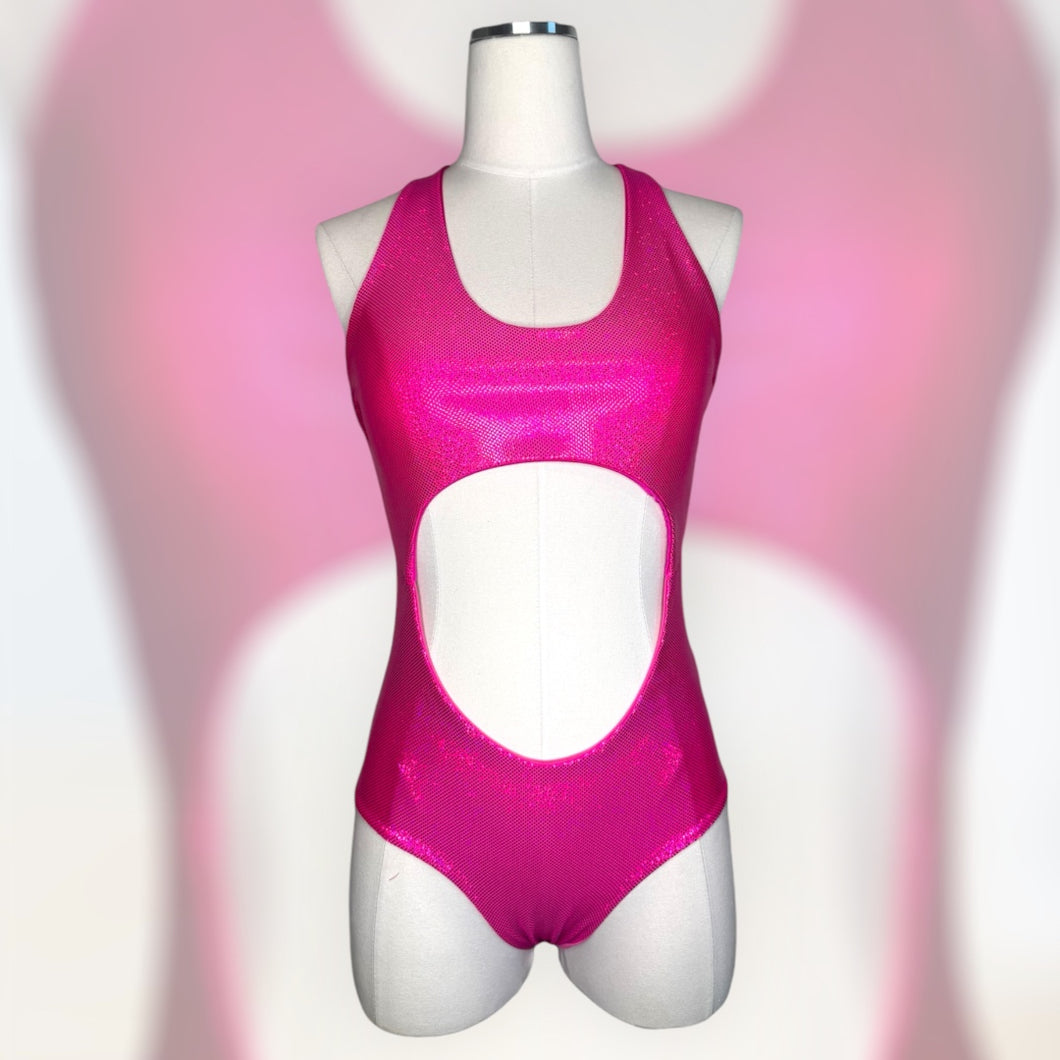 La Femme Nikita Bodysuit- Sparkling Pink